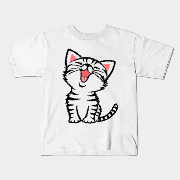 American Shorthair Happy Kids T-Shirt by RiseInspired